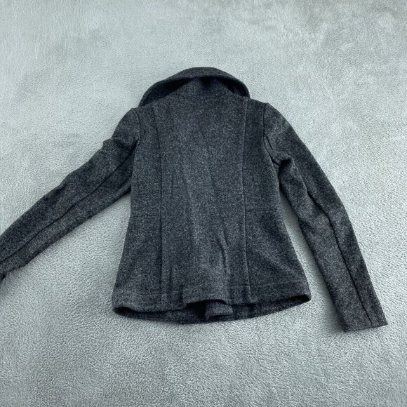 Theory Womens Grey Wool Blend Zip-Up Jacket S 5704 - Picture 2 of 8